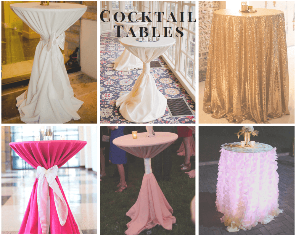 high boy cocktail table ties