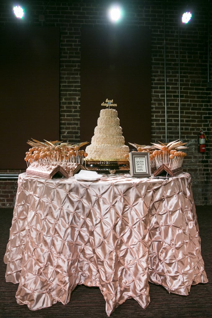 Pinched taffeta cake linen at Iron City Birmingham image by David Bley