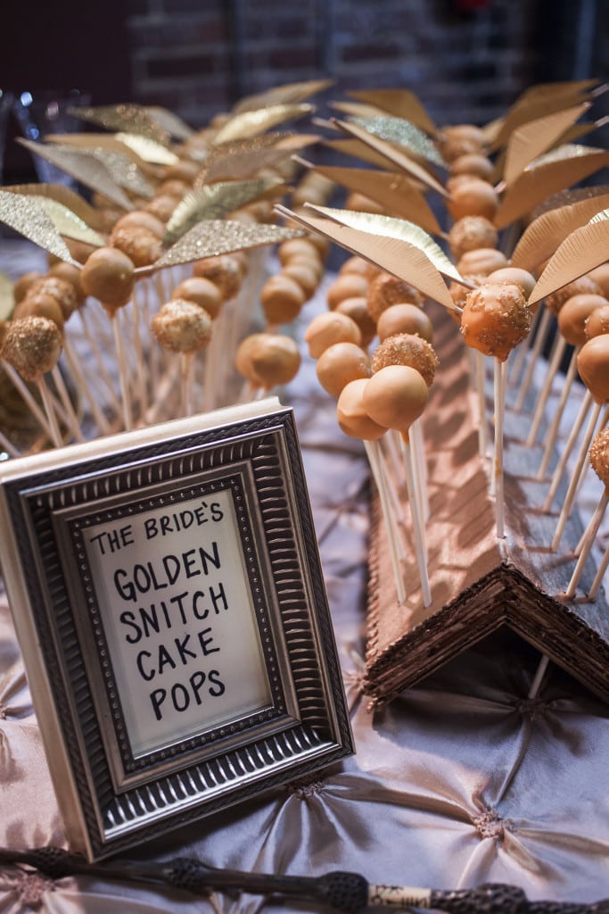Gold Snitch cake pops at Iron City Birmingham image by David Bley