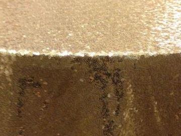 gold sequin linen