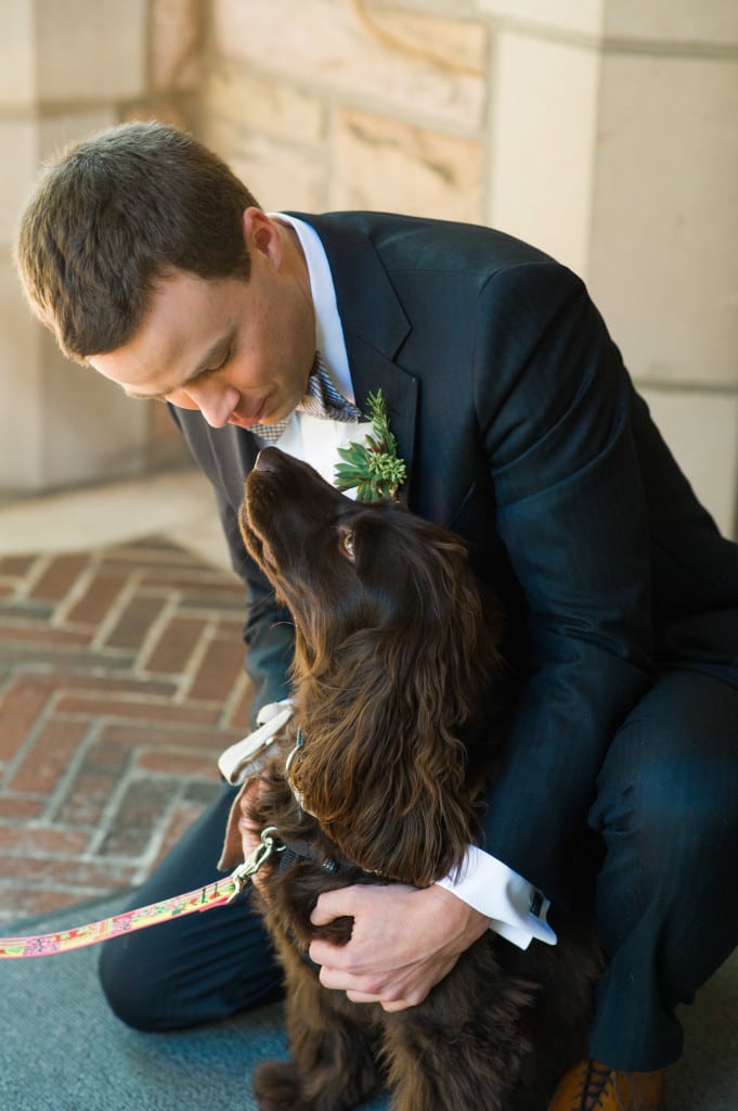 Groom and dog Spindle Photography