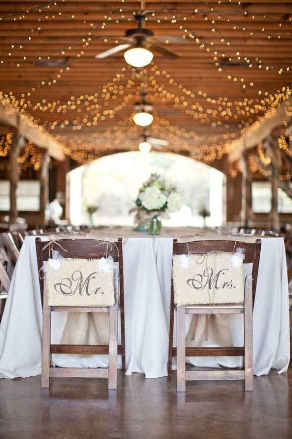 2015 wedding trends Barn Wedding chair decoration