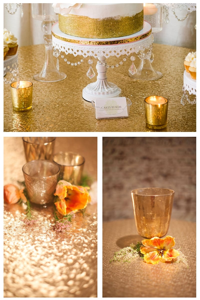 Gold Sequin Linens