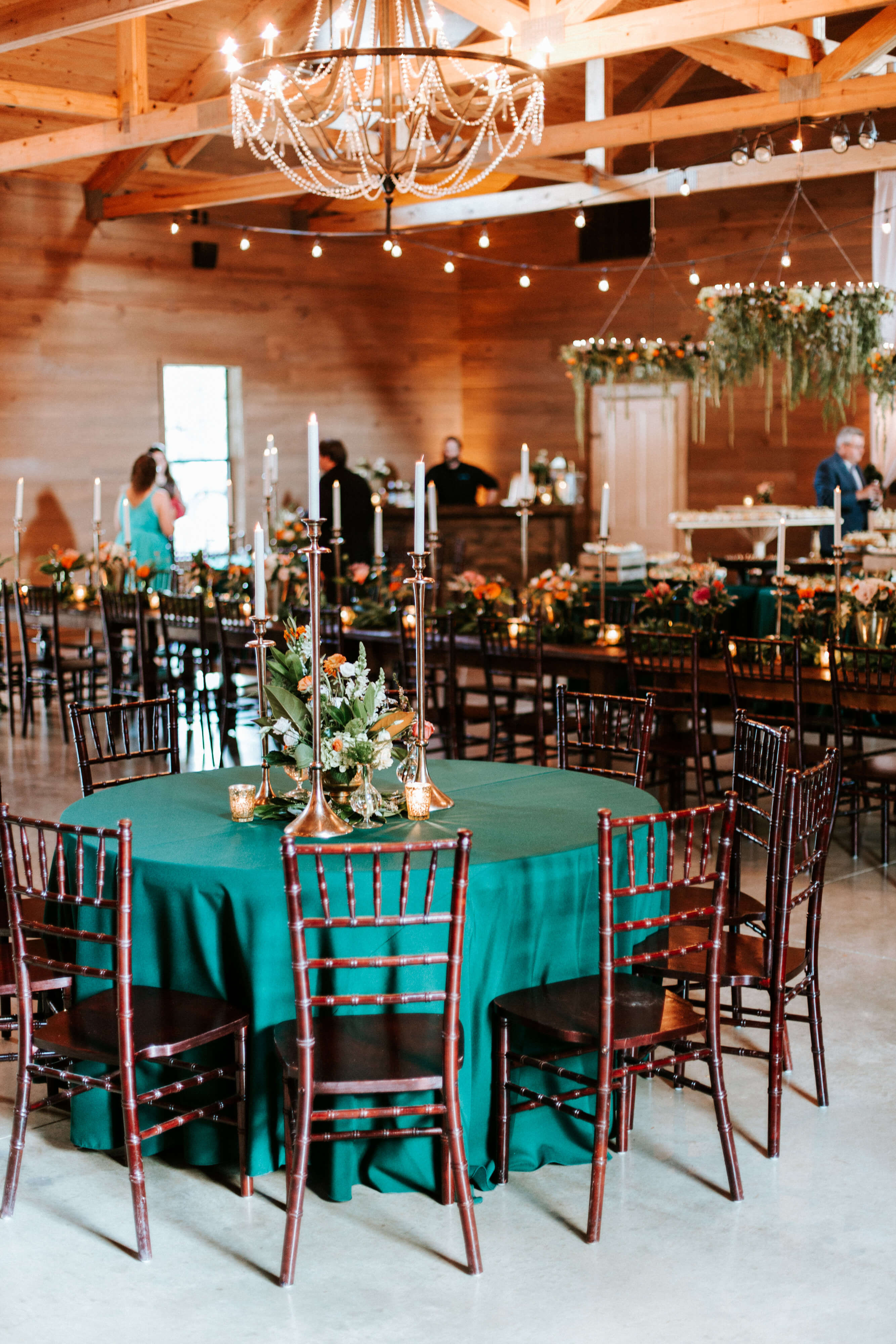 The entire room at The Barn At Shady Lane embodies exactly what a fall wedding is thought to be.